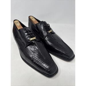 Studio BELVEDERE Genuine Lizard Leather Lace Up Men’s Shoes Size 14 D New In Box